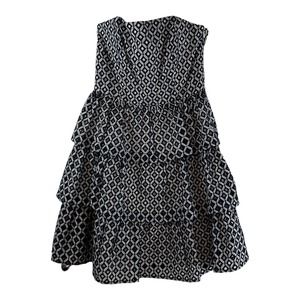 white house black market White & Navy Embroidered dress size 00 New With Tags